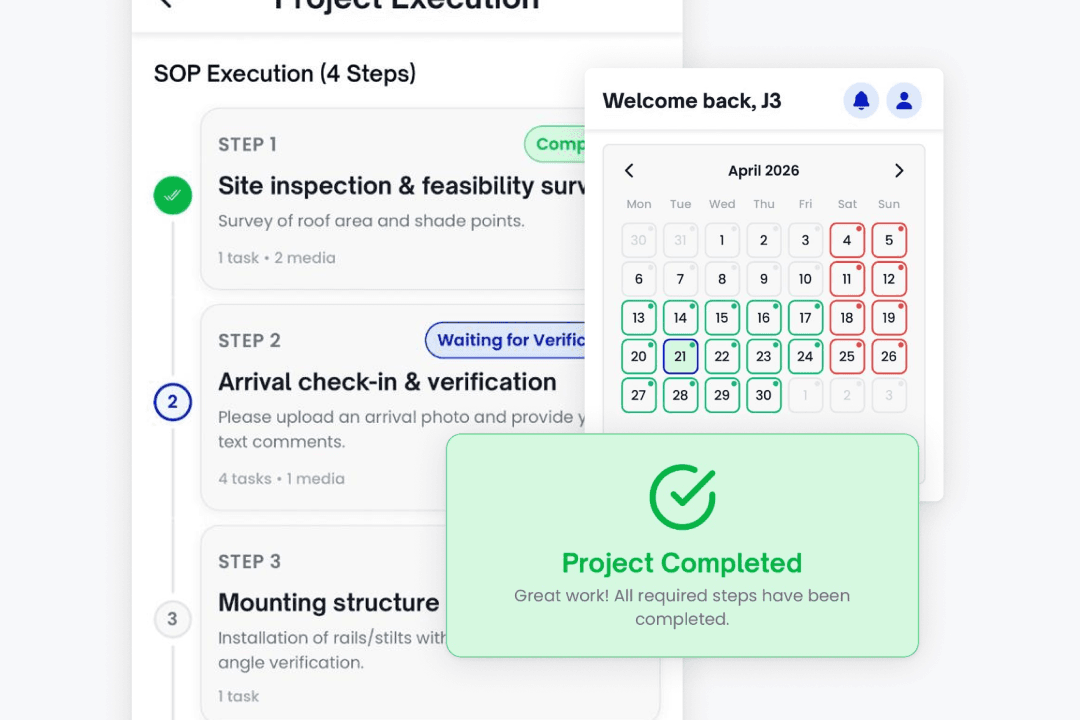 Installation scheduling
